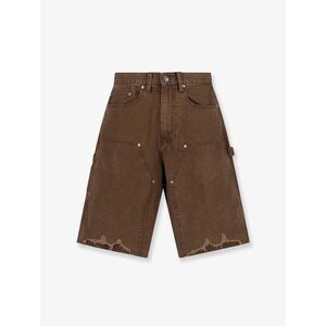Tonywack Men Cargo Cotton Bermuda Shorts With Distressed Effect